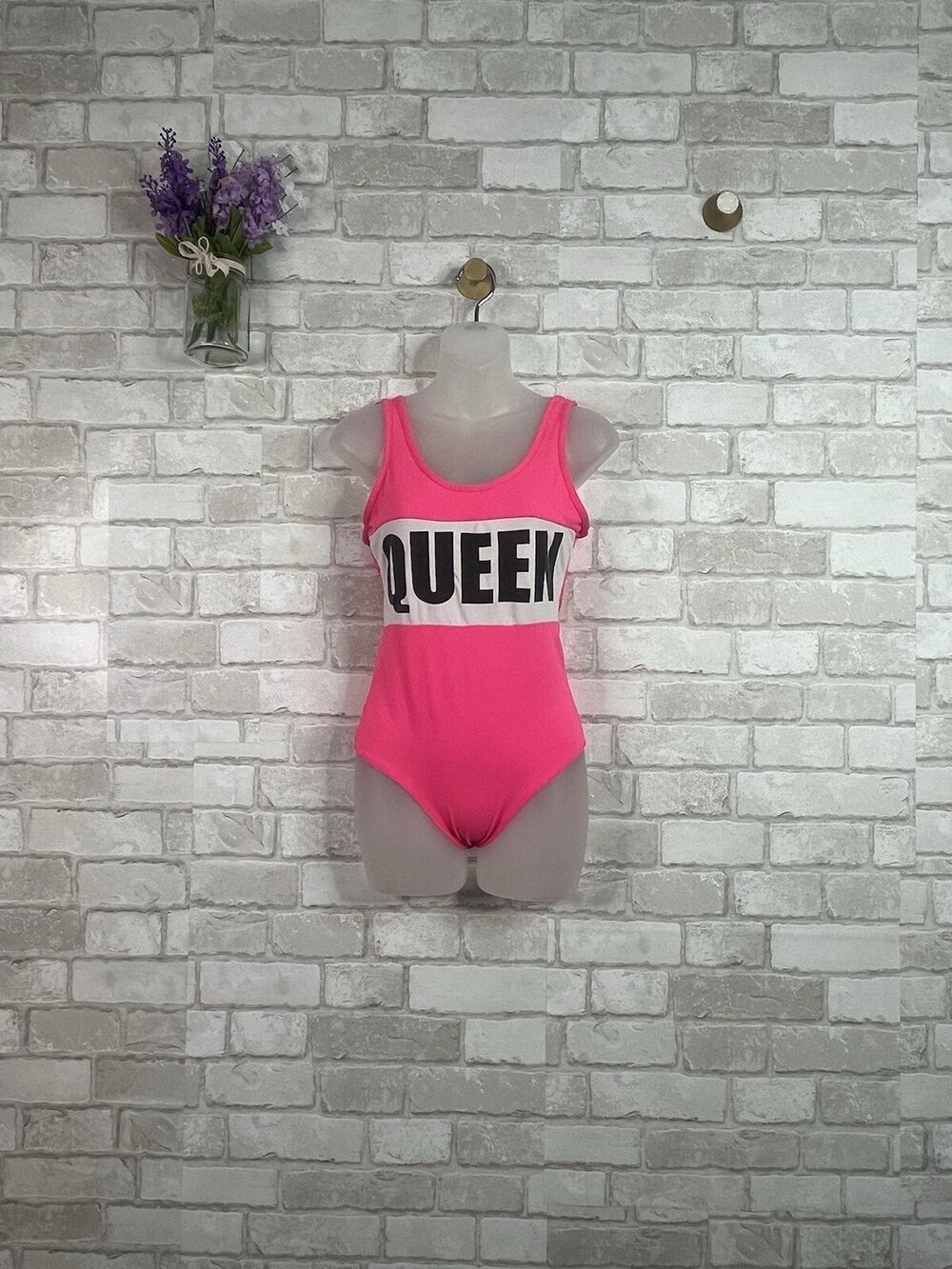CLEARANCE!! Beware QUEEN Neon Pink Bodysuit